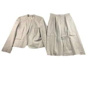 Vintage Gerald McCann for Emily Lawrence Women's 2 Piece Wool Suit Gray Small
